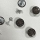 5 boutons JEANS "plat" 17mm ETOILES cuivre