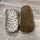 KIT COUTURE Chaussons Cuir Leopard