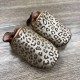 KIT COUTURE Chaussons Cuir Leopard