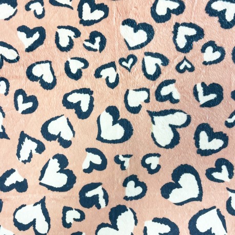 Tissus minkee velours "Branches verte"