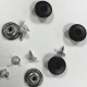 5 boutons JEANS "trous" 17mm ACIER