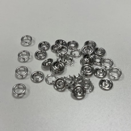 Pressions GRIFFES 11mm - METAL ARGENT
