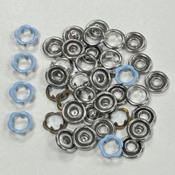 GRIFFES évidées 9,5mm - FLEUR bleu