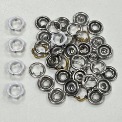 GRIFFES évidées 9,5mm - FLEUR BLANC