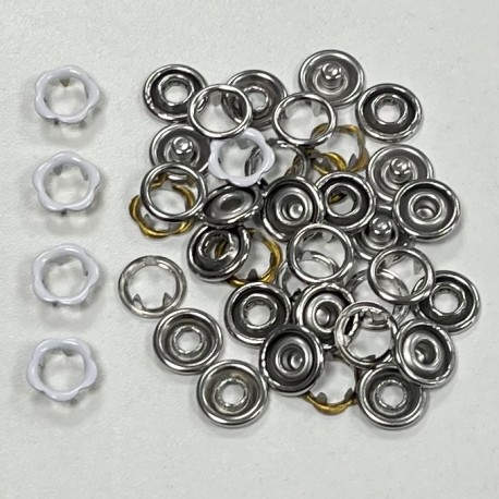 GRIFFES évidées 9,5mm - FLEUR BLANC