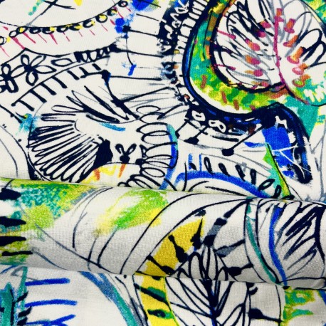 JERSEY Feuilles et plumes