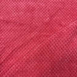 VELOURS Nid d'abeille FRAMBOISE
