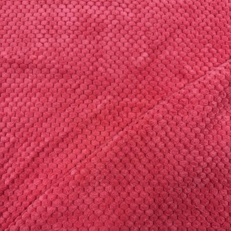VELOURS Nid d'abeille FRAMBOISE