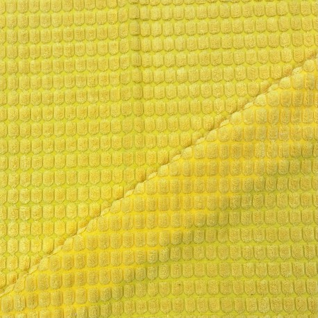 VELOURS gaufré à côtes JAUNE D'OR