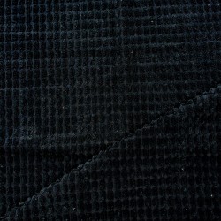 VELOURS gaufré à côtes NOIR