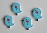 4 boutons "PIOU-PIOU" - BLEU