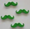 4 boutons "MOUSTACHE" - VERT