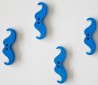 4 boutons "MOUSTACHE" - BLEU